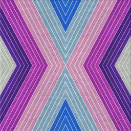 Square Patterned Dark Orchid Purple Novelty Rug, pat1501