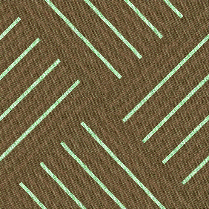 Round Machine Washable Transitional Dark Bronze Brown Rug, wshpat1502grn