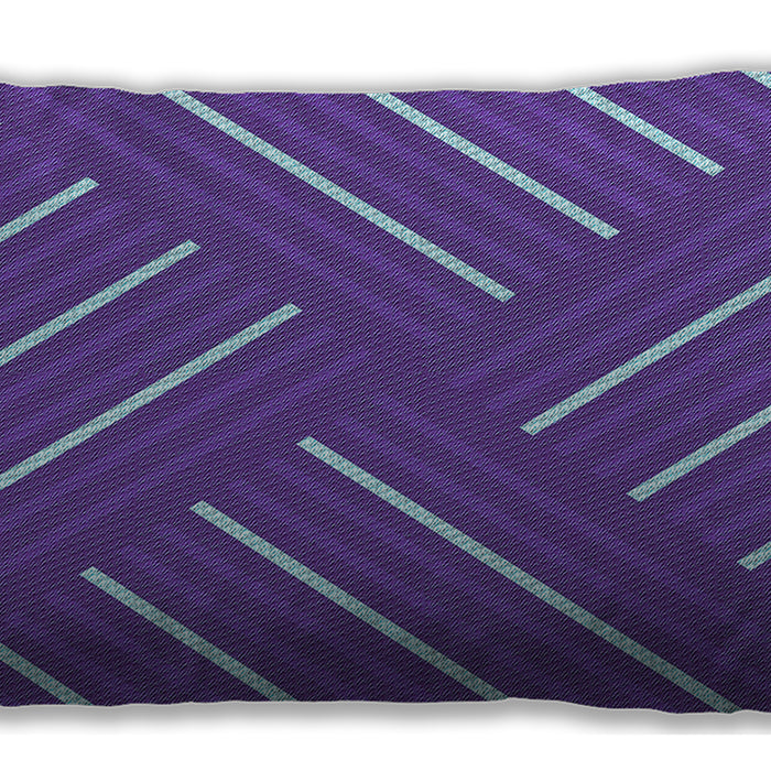 Patterned Rectangular Medium Slate Blue Lumbar Throw Pillow, 13 inch by 19 inch, lbpat1502lblu