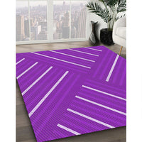 Patterned Neon Purple Rug, pat1502pur