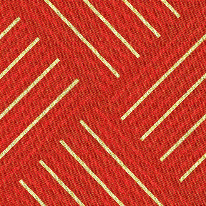 Round Patterned Bright Orange Rug, pat1502yw