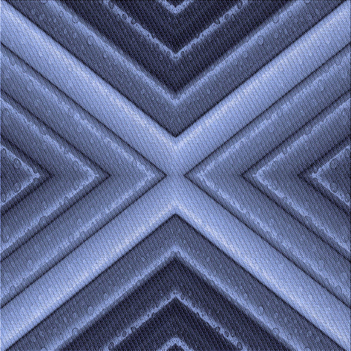 Round Machine Washable Transitional Blue Rug, wshpat1503blu