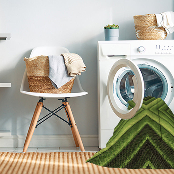 Machine Washable Transitional Pistachio Green Rug in a Washing Machine, wshpat1503brn