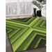 Machine Washable Transitional Pistachio Green Rug in a Family Room, wshpat1503brn