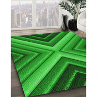 Patterned Green Rug, pat1503grn