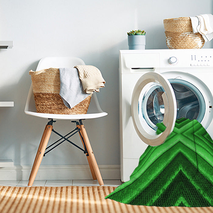 Machine Washable Transitional Green Rug in a Washing Machine, wshpat1503grn