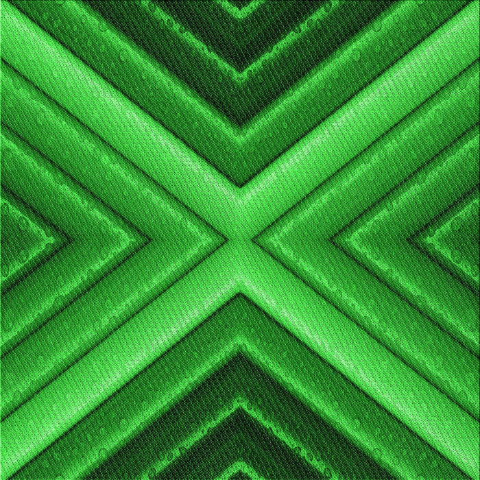 Round Patterned Green Rug, pat1503grn