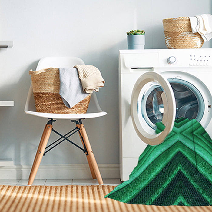 Machine Washable Transitional Spring Green Rug in a Washing Machine, wshpat1503lblu