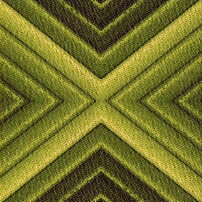 Round Patterned Pistachio Green Rug, pat1503org