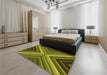 Patterned Pistachio Green Rug in a Bedroom, pat1503org