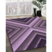 Machine Washable Transitional Plum Purple Rug in a Family Room, wshpat1503pur