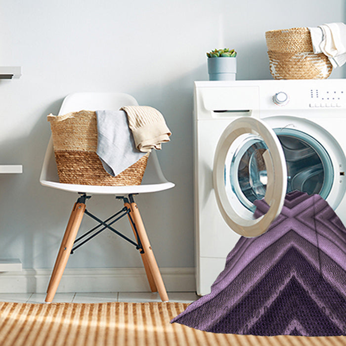 Machine Washable Transitional Plum Purple Rug in a Washing Machine, wshpat1503pur