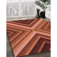 Patterned Bright Orange Rug, pat1503rd