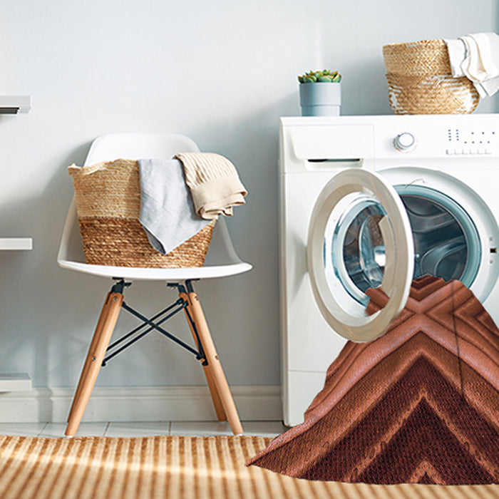 Machine Washable Transitional Bright Orange Rug in a Washing Machine, wshpat1503rd