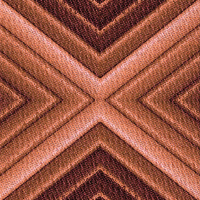 Round Patterned Bright Orange Rug, pat1503rd