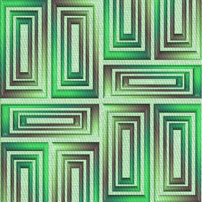 Machine Washable Transitional Green Rug, wshpat1504grn