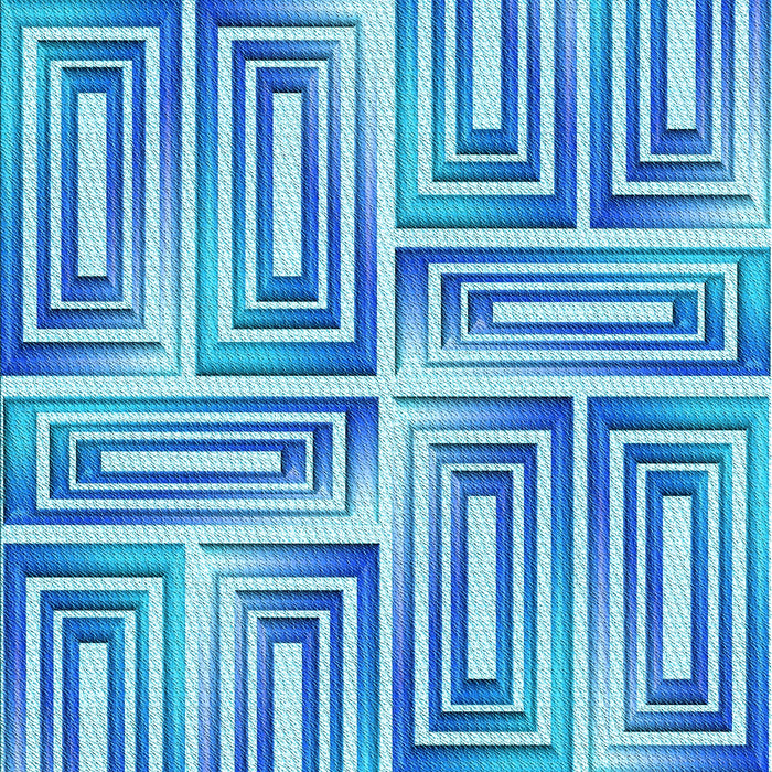 Machine Washable Transitional Blue Rug, wshpat1504lblu