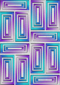 Patterned Purple Modern Rug, pat1504