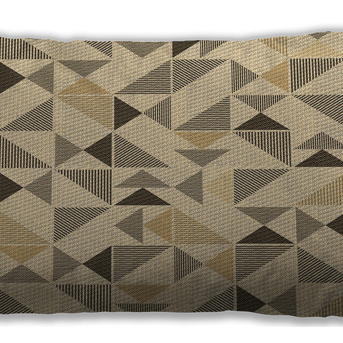 Patterned Rectangular Brown Lumbar Throw Pillow, 13 inch by 19 inch, lbpat1505brn