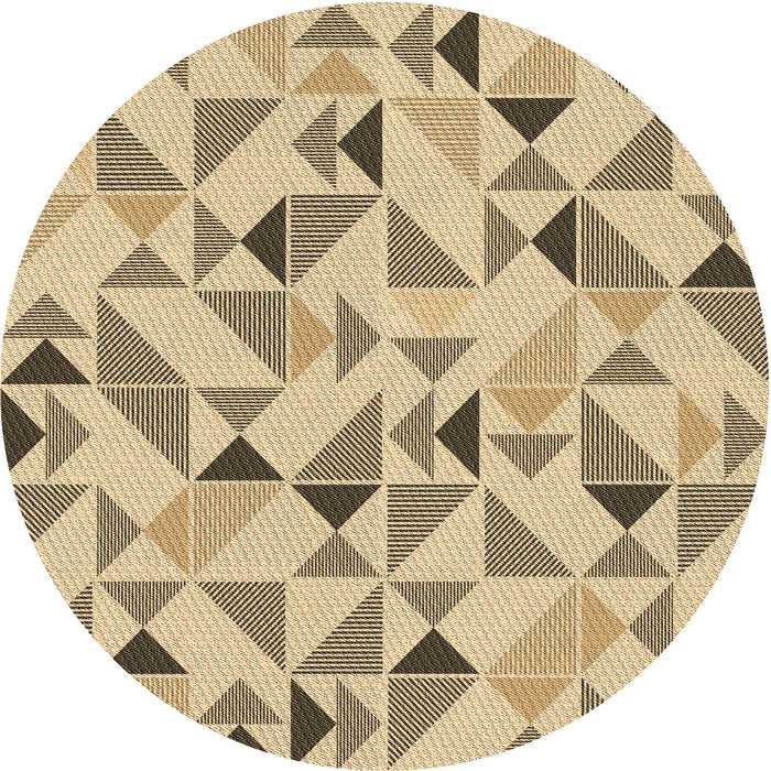 Square Patterned Brown Rug, pat1505brn
