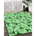 Machine Washable Transitional Jade Green Rug in a Family Room, wshpat1505grn