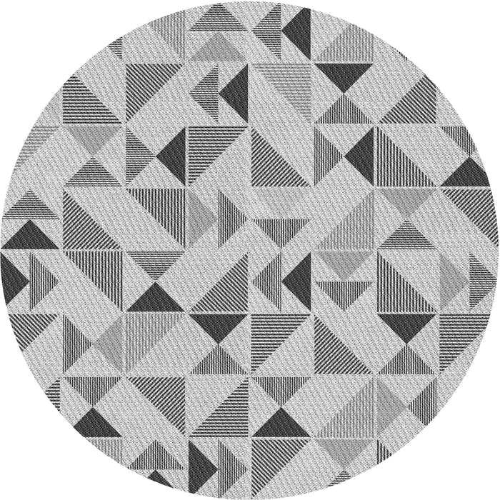 Square Patterned Silver Gray Rug, pat1505gry