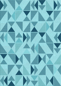 Machine Washable Transitional Blue Ivy Blue Rug, wshpat1505lblu