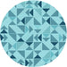 Square Patterned Blue Ivy Blue Rug, pat1505lblu