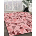 Patterned Red Rug in Family Room, pat1505rd