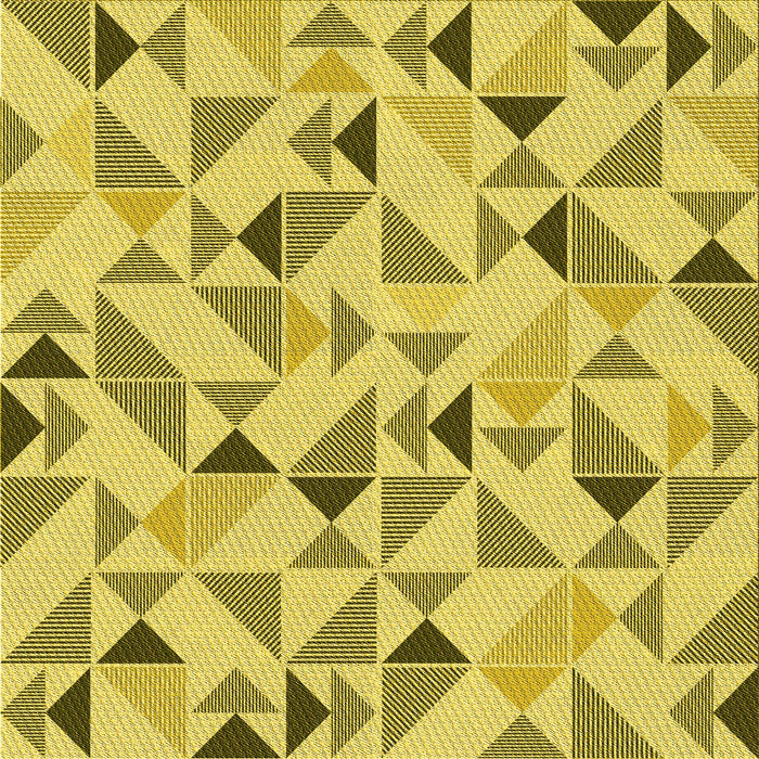 Round Patterned Yellow Rug, pat1505yw