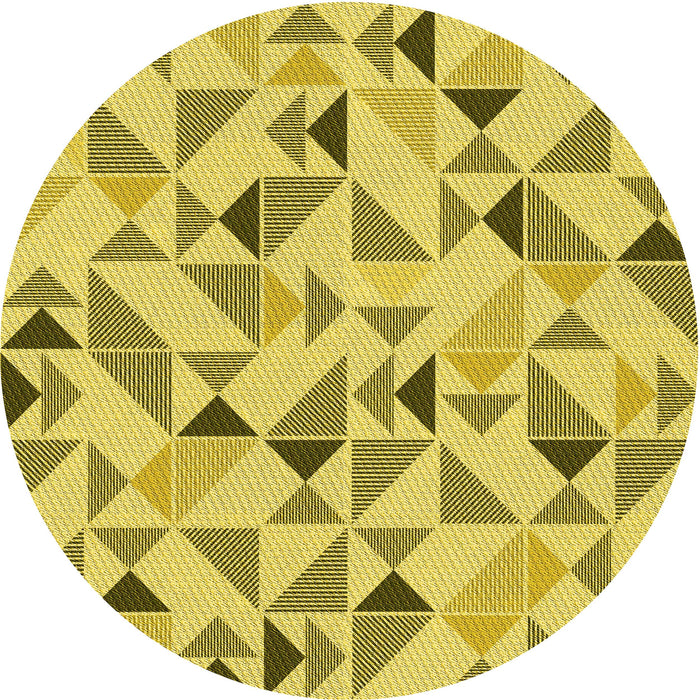 Square Patterned Yellow Rug, pat1505yw