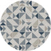 Sideview of Patterned Gray Novelty Rug, pat1505