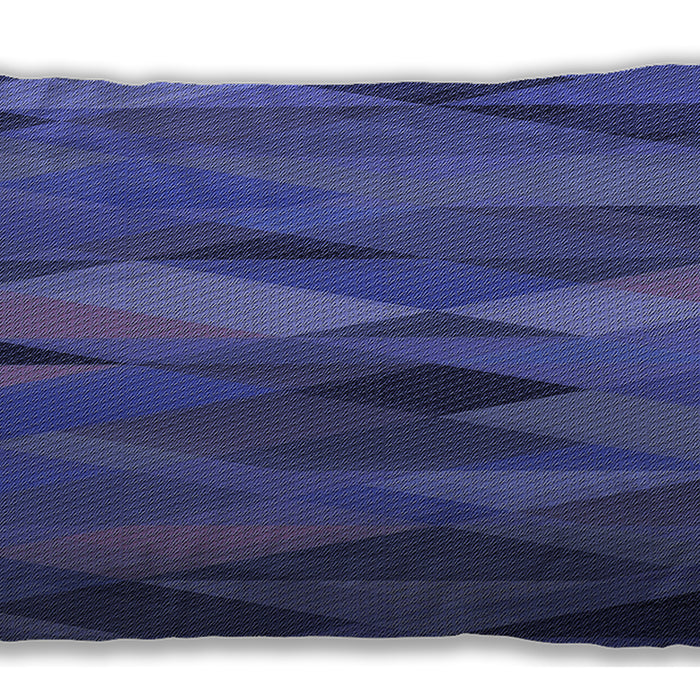 Patterned Rectangular Light Slate Blue Lumbar Throw Pillow, 13 inch by 19 inch, lbpat1506blu