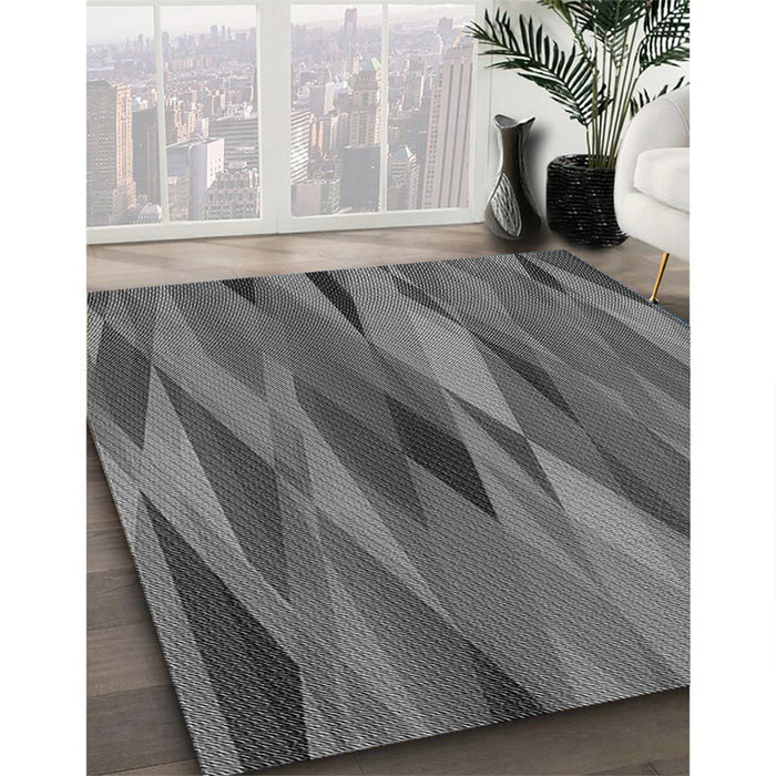 Patterned Gray Rug in Family Room, pat1506gry