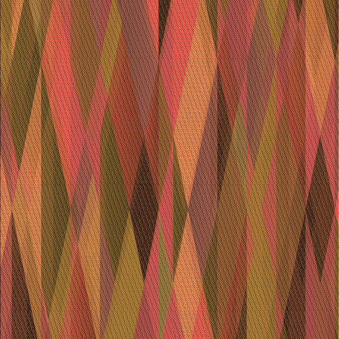 Patterned Tomato Red Rug, pat1506org