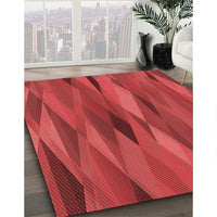 Patterned Red Rug, pat1506rd