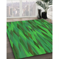 Patterned Forest Green Rug, pat1507grn