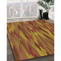 Patterned Tomato Red Rug, pat1507org