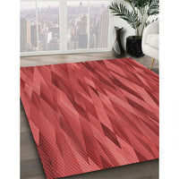 Patterned Red Rug, pat1507rd