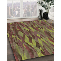 Patterned Red Brown Rug, pat1508brn