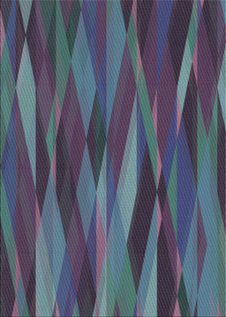Patterned Dark Slate Blue Novelty Rug, pat1509