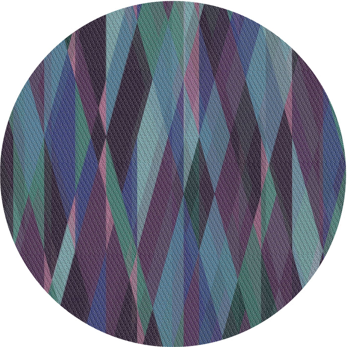 Square Machine Washable Transitional Dark Slate Blue Rug, wshpat1509