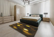 Patterned Brown Novelty Rug in a Bedroom, pat150