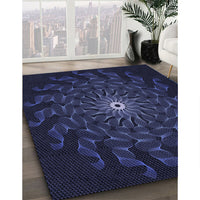 Patterned Night Blue Rug, pat151blu