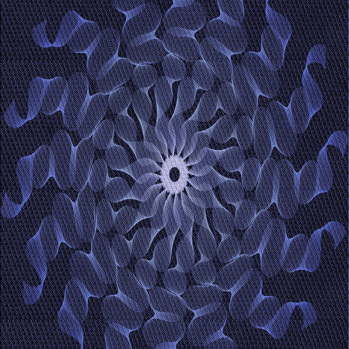 Patterned Night Blue Rug, pat151blu