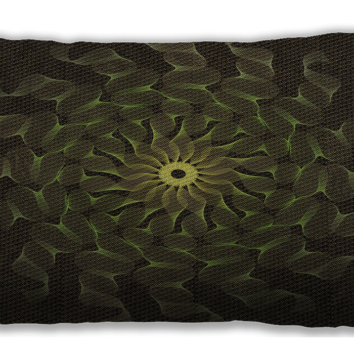 Patterned Rectangular Midnight Gray Lumbar Throw Pillow, 13 inch by 19 inch, lbpat151brn