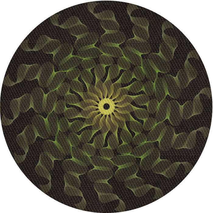 Square Patterned Midnight Gray Rug, pat151brn