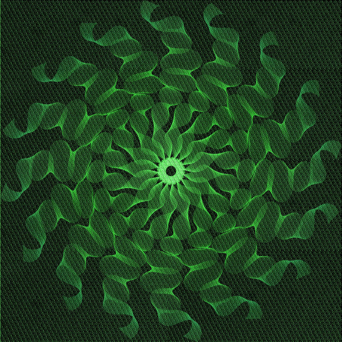 Round Machine Washable Transitional Green Rug, wshpat151grn