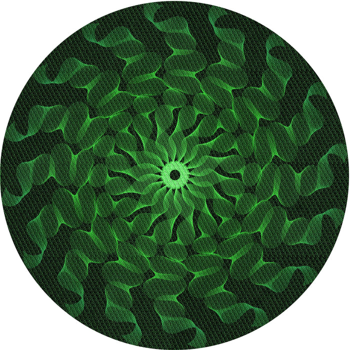 Square Patterned Green Rug, pat151grn