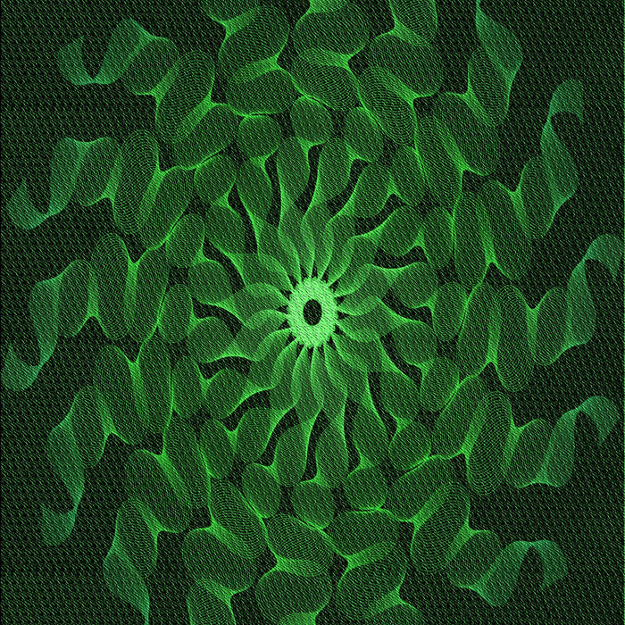 Patterned Green Rug, pat151grn